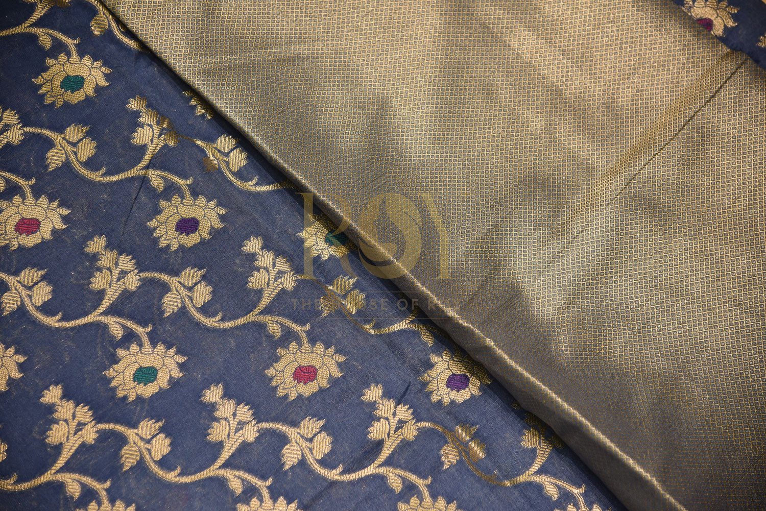 BANARASI BLUE SILK COTTON