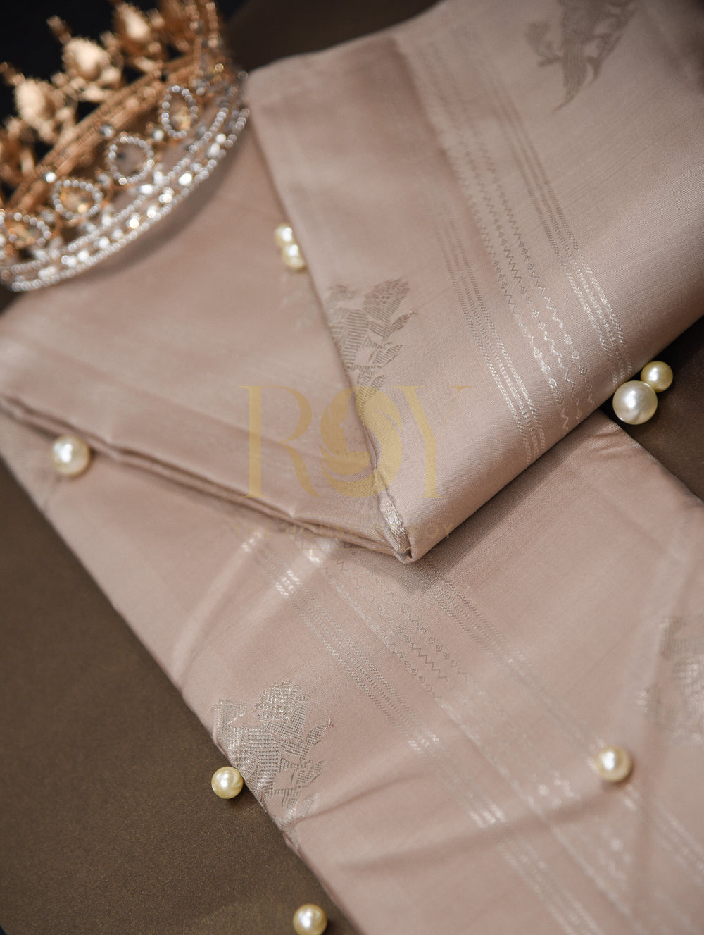 Luxurious & Pure Kancheepuram Silk Saree Champagne Color