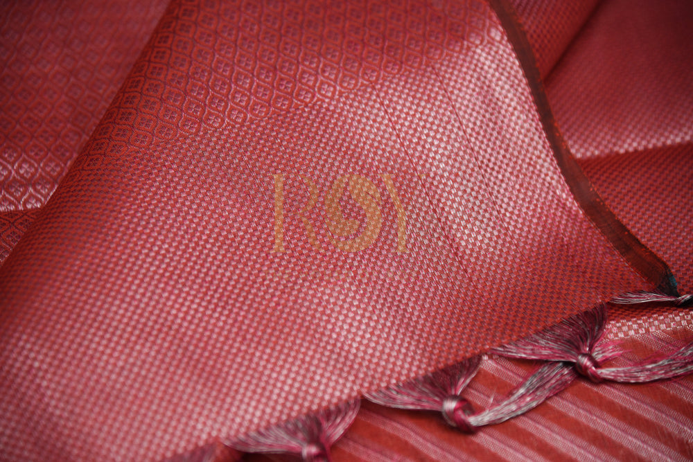 A silk cotton saree with tissue style