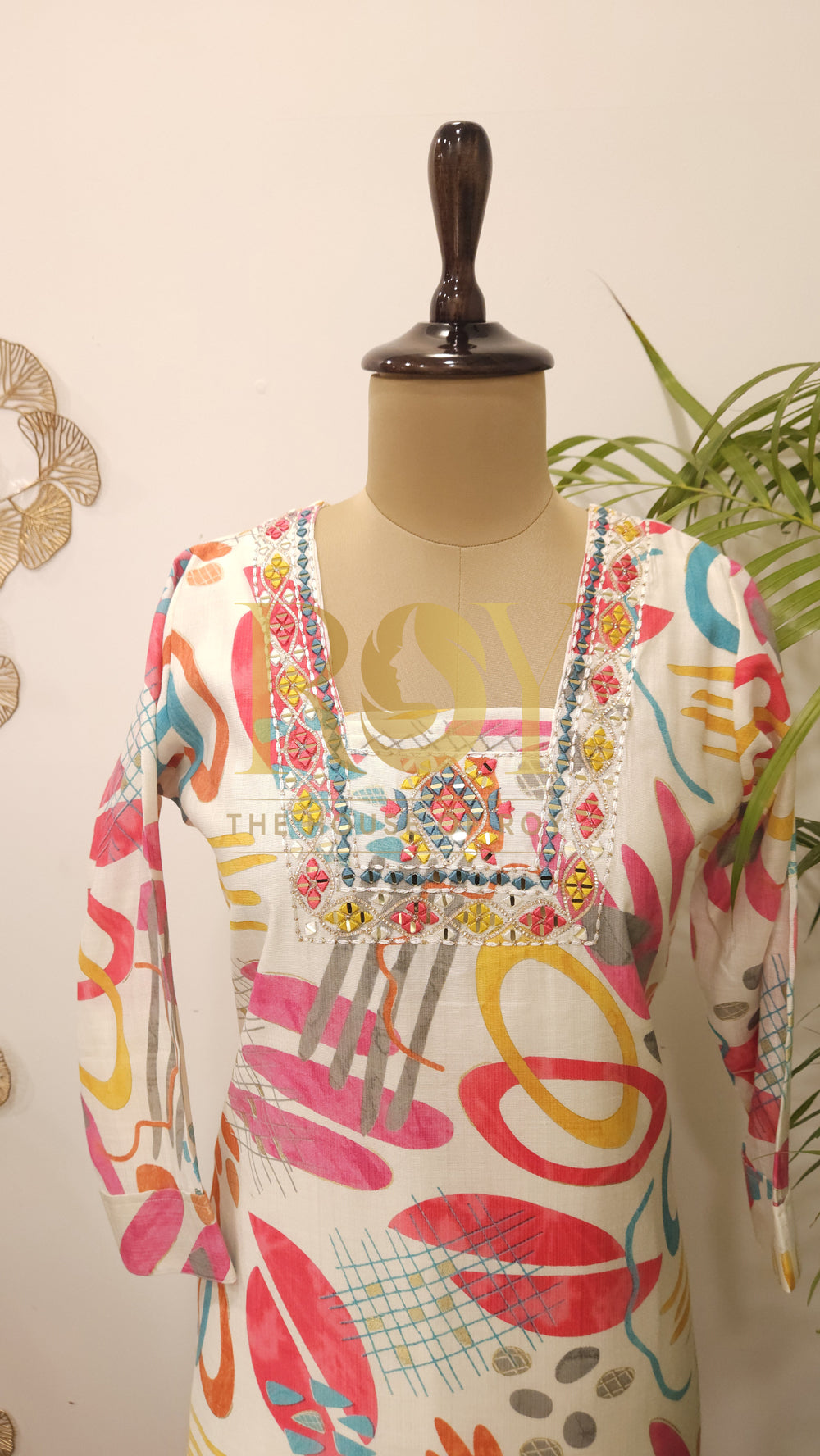 Abstract multicolored kurti