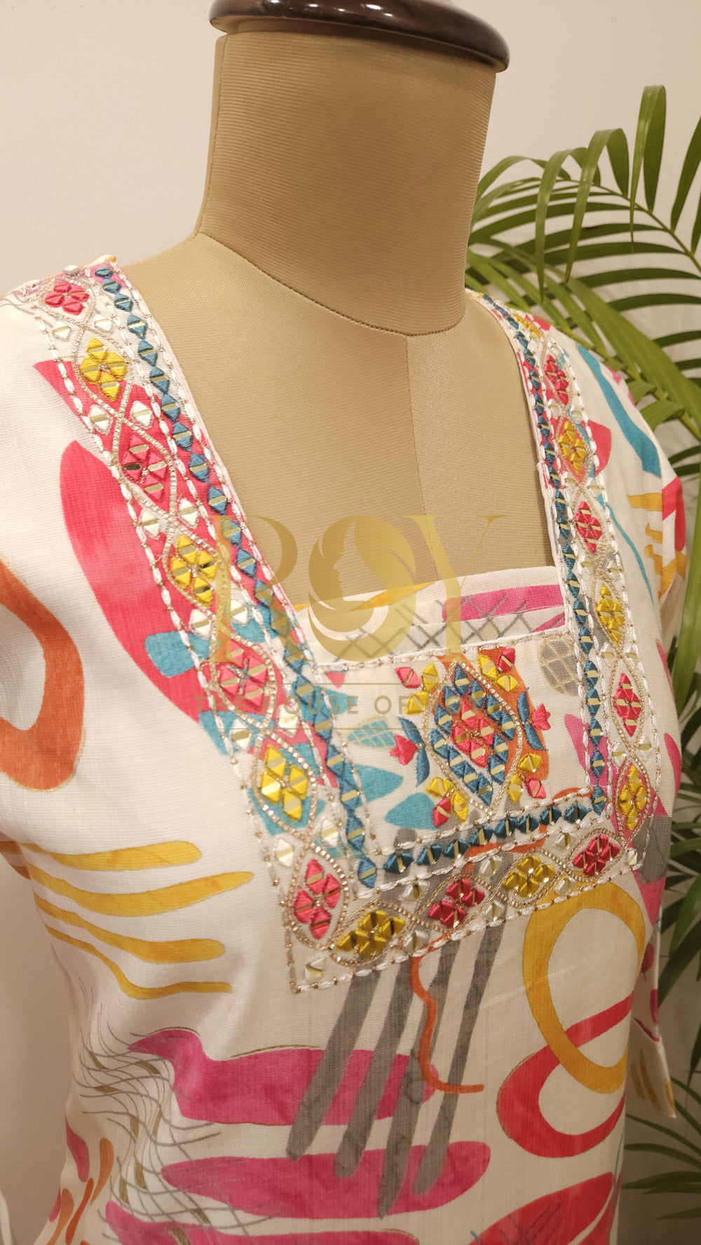 Abstract multicolored kurti