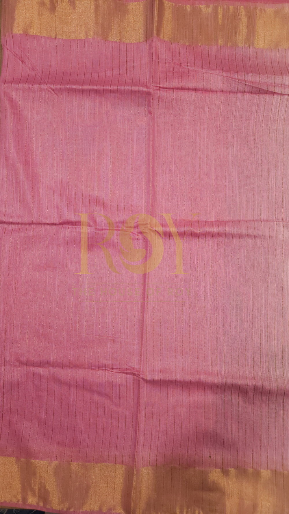 Baby pink mix tussar saree