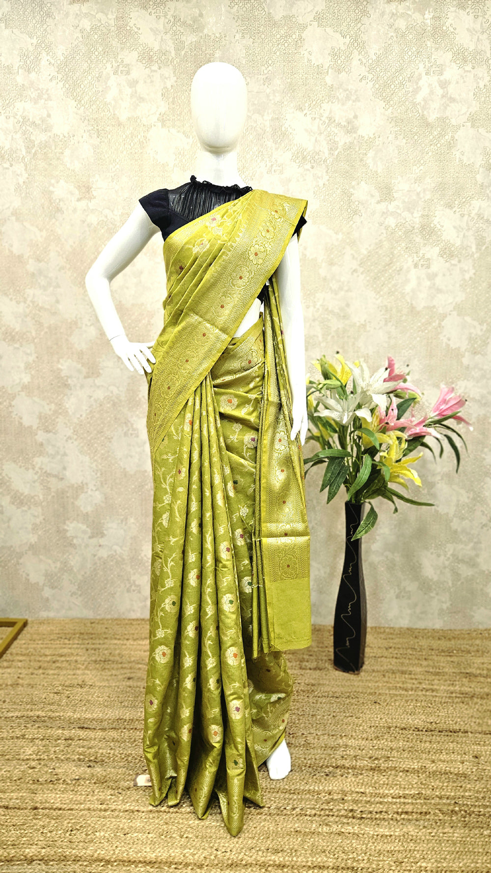 BANARASI  MUSTARD SILK