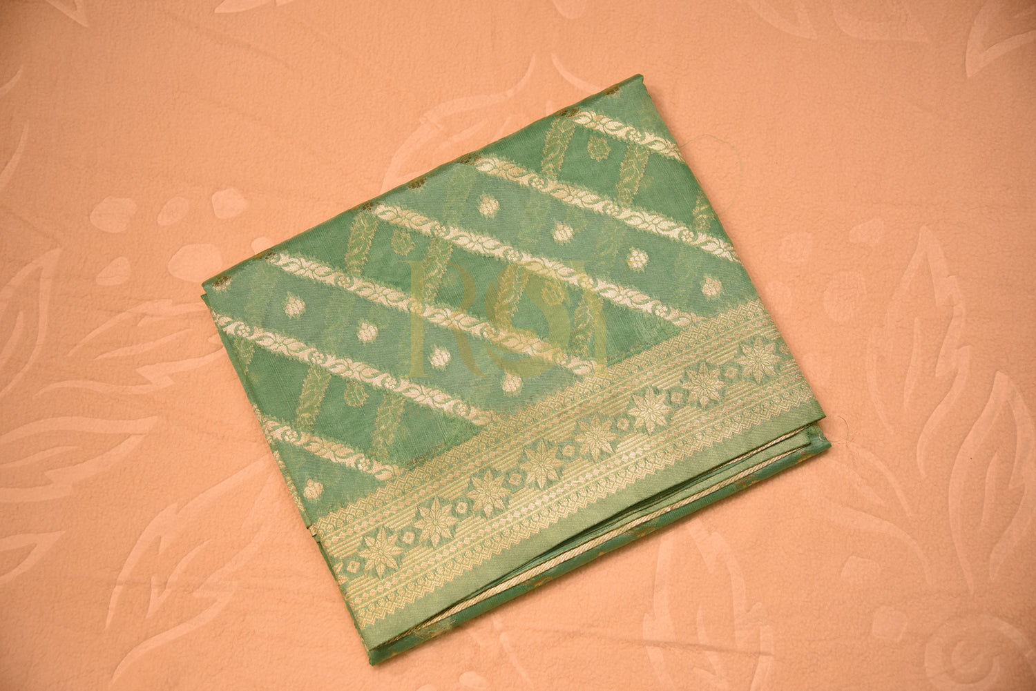 Banarasi silk cotton green