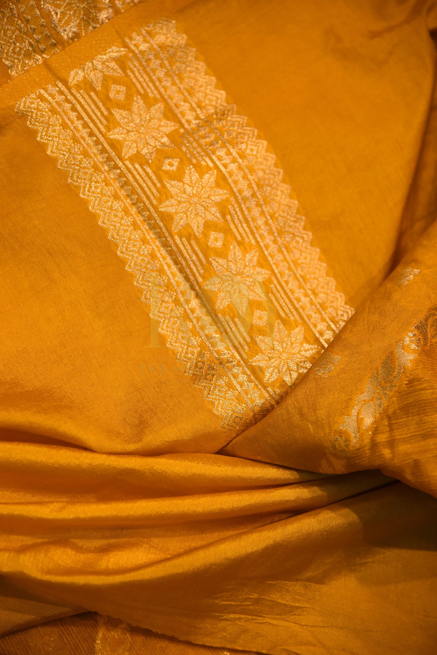 Banarasi silk cotton yellow