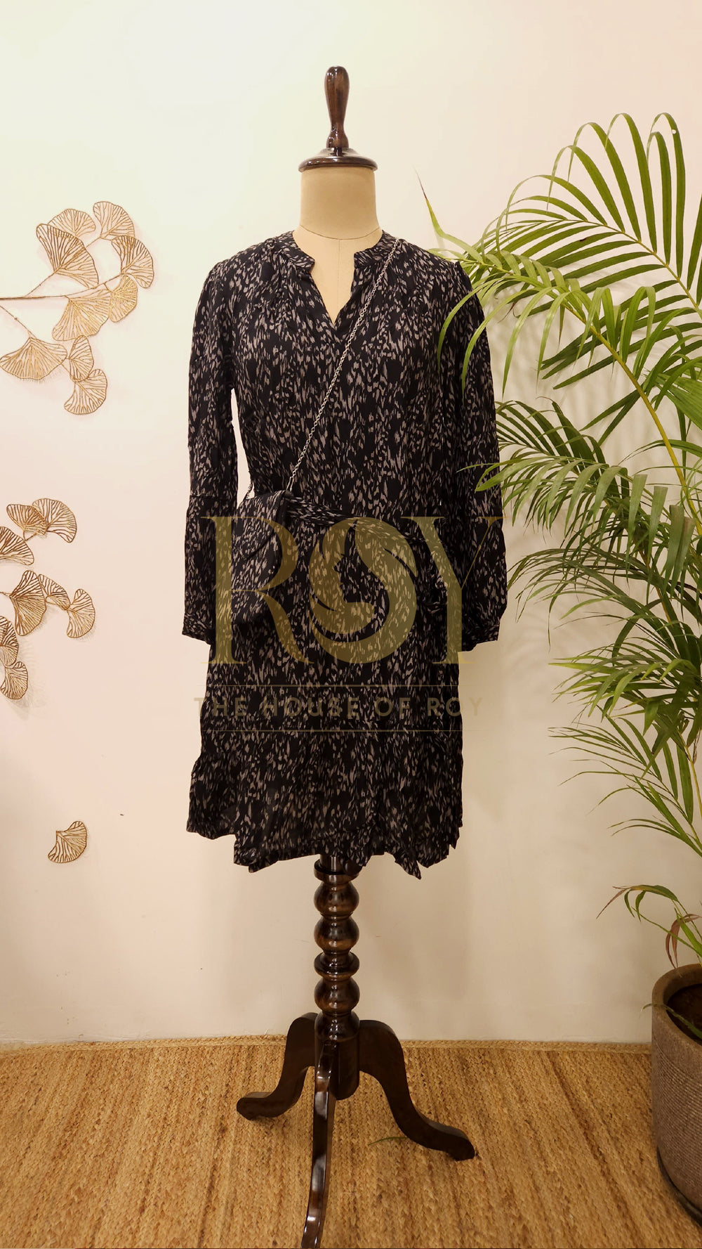 Black printed tunic