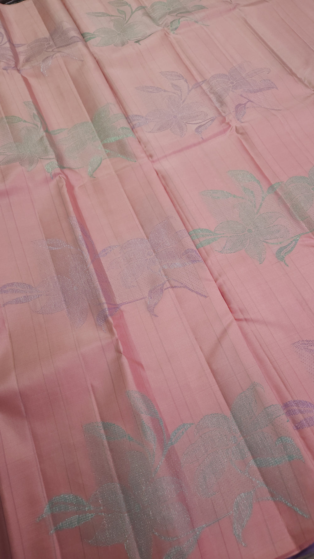 Kancheepuram silk saree British rose