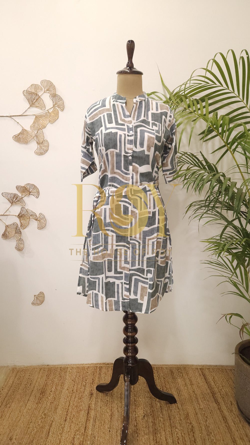 Blue printed casual kurti