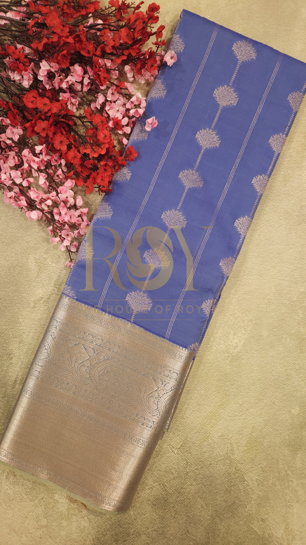 Cobalt blue mix silk saree