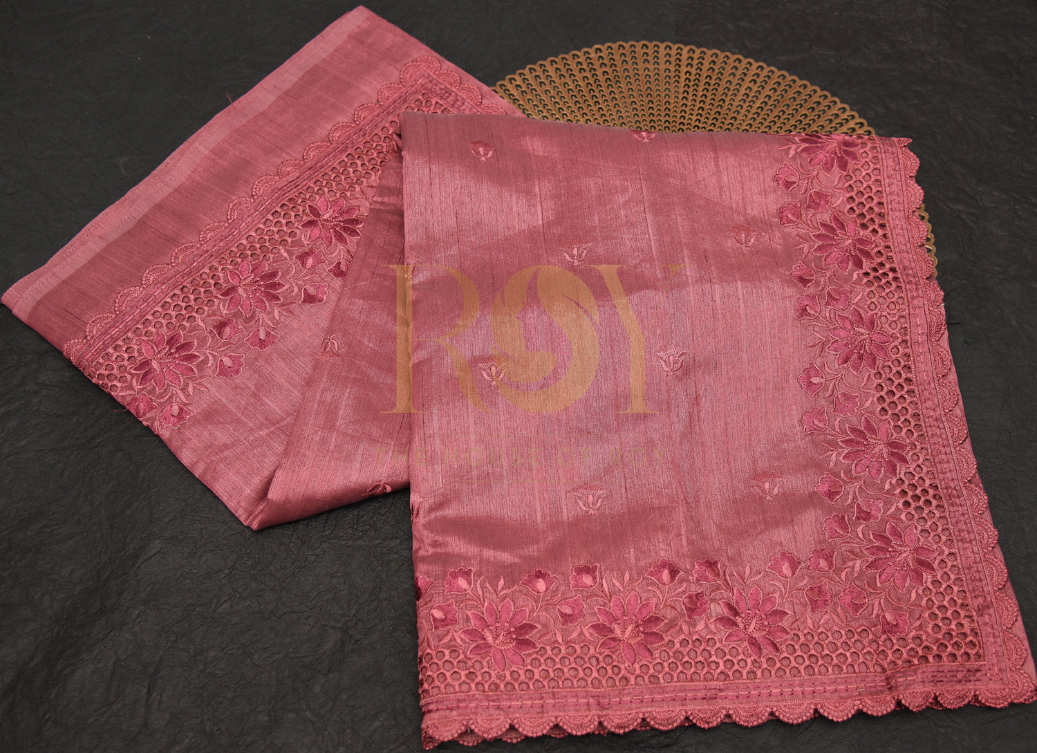 Cutwork saree