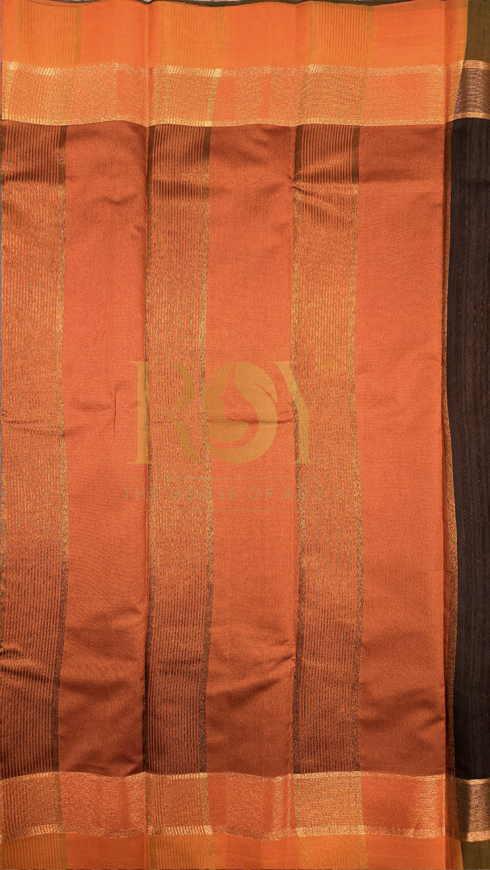 Dark brown Silk cotton Saree