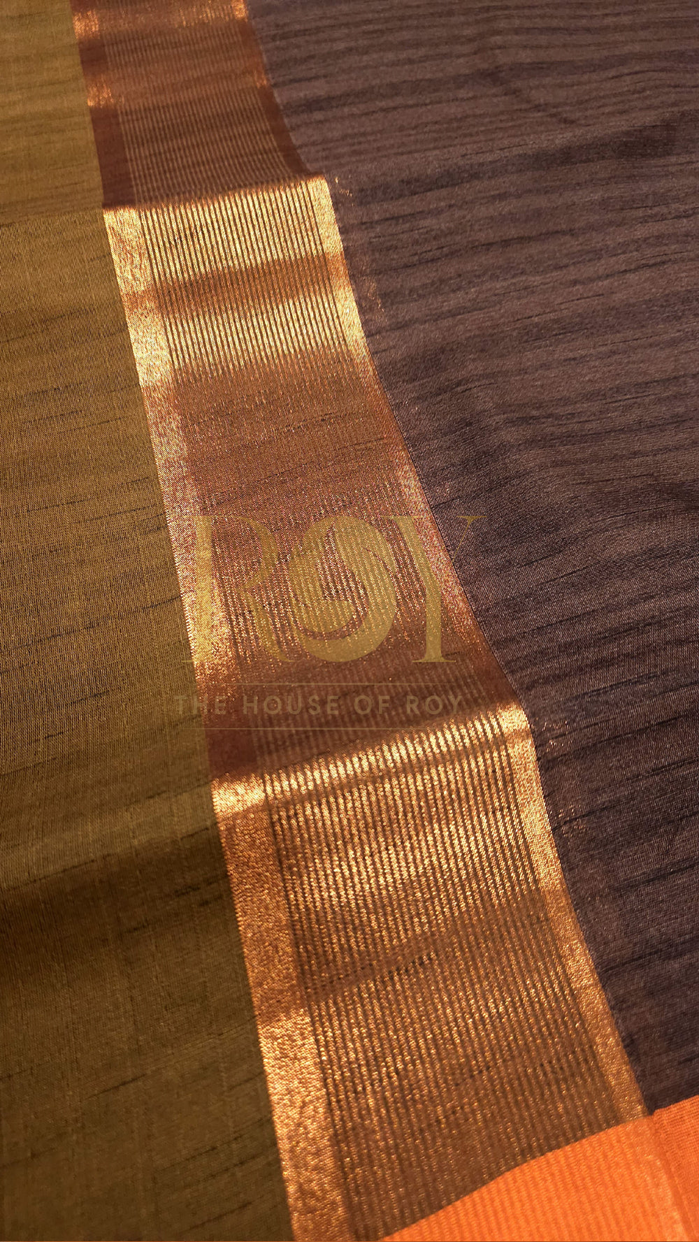 Dark brown Silk cotton Saree