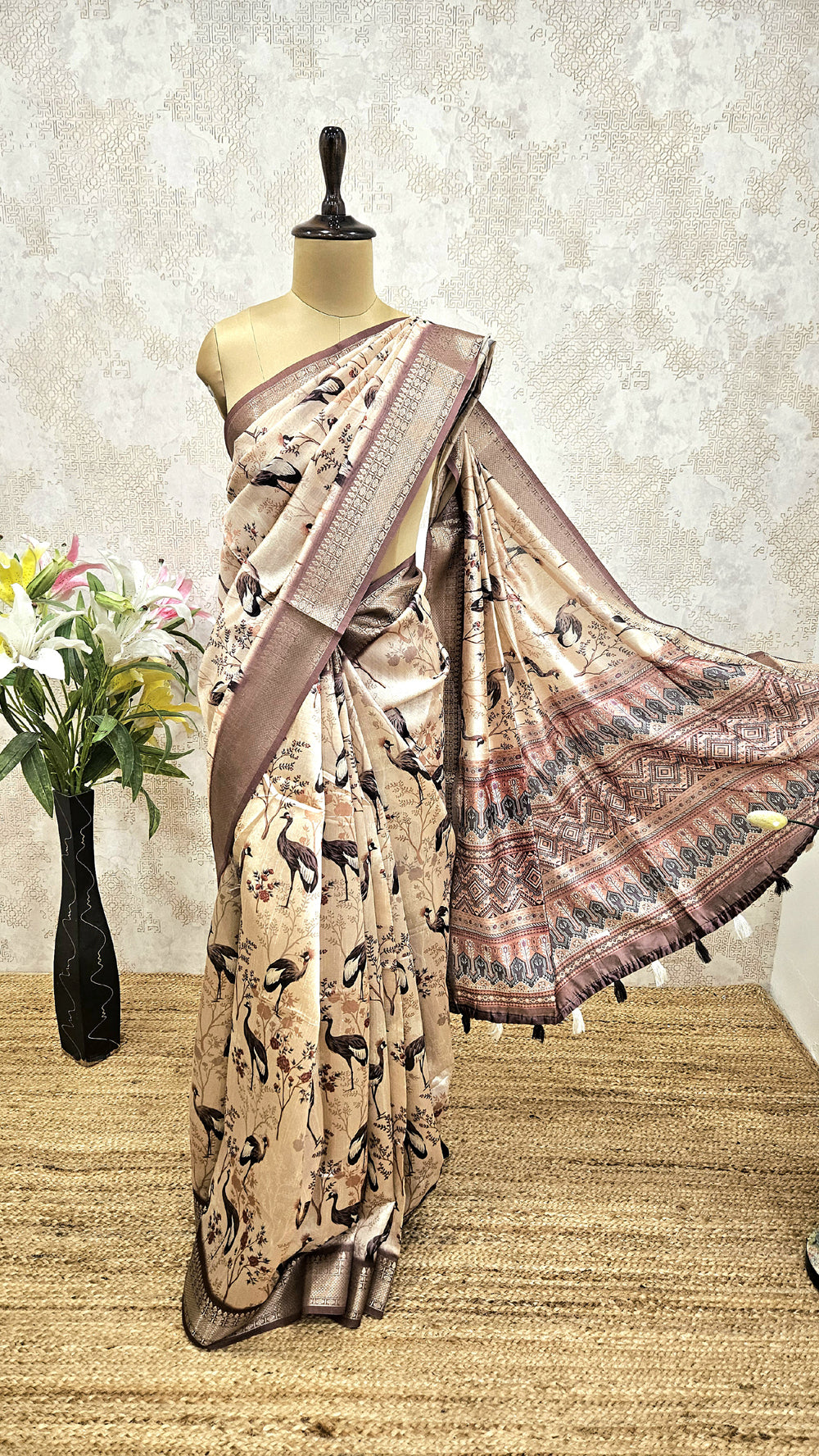 Digital print saree multicolor