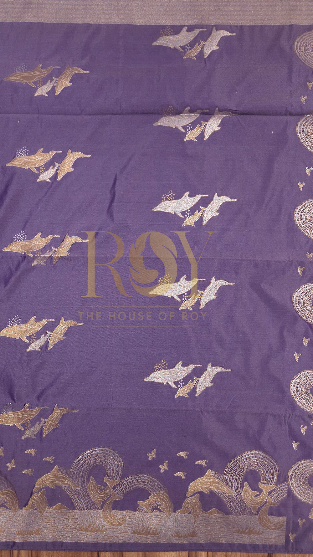 Lavender dolphin soft silk saree