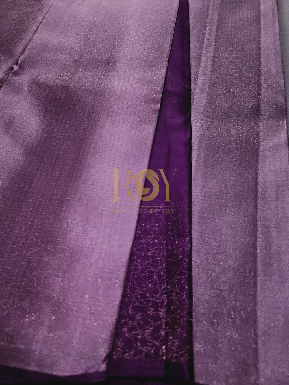 Kancheepuram Pure electric lavender saree