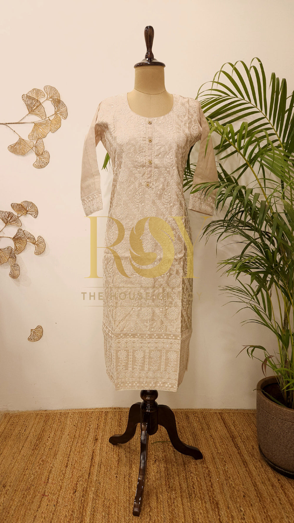 Embroidered chandheri kurti