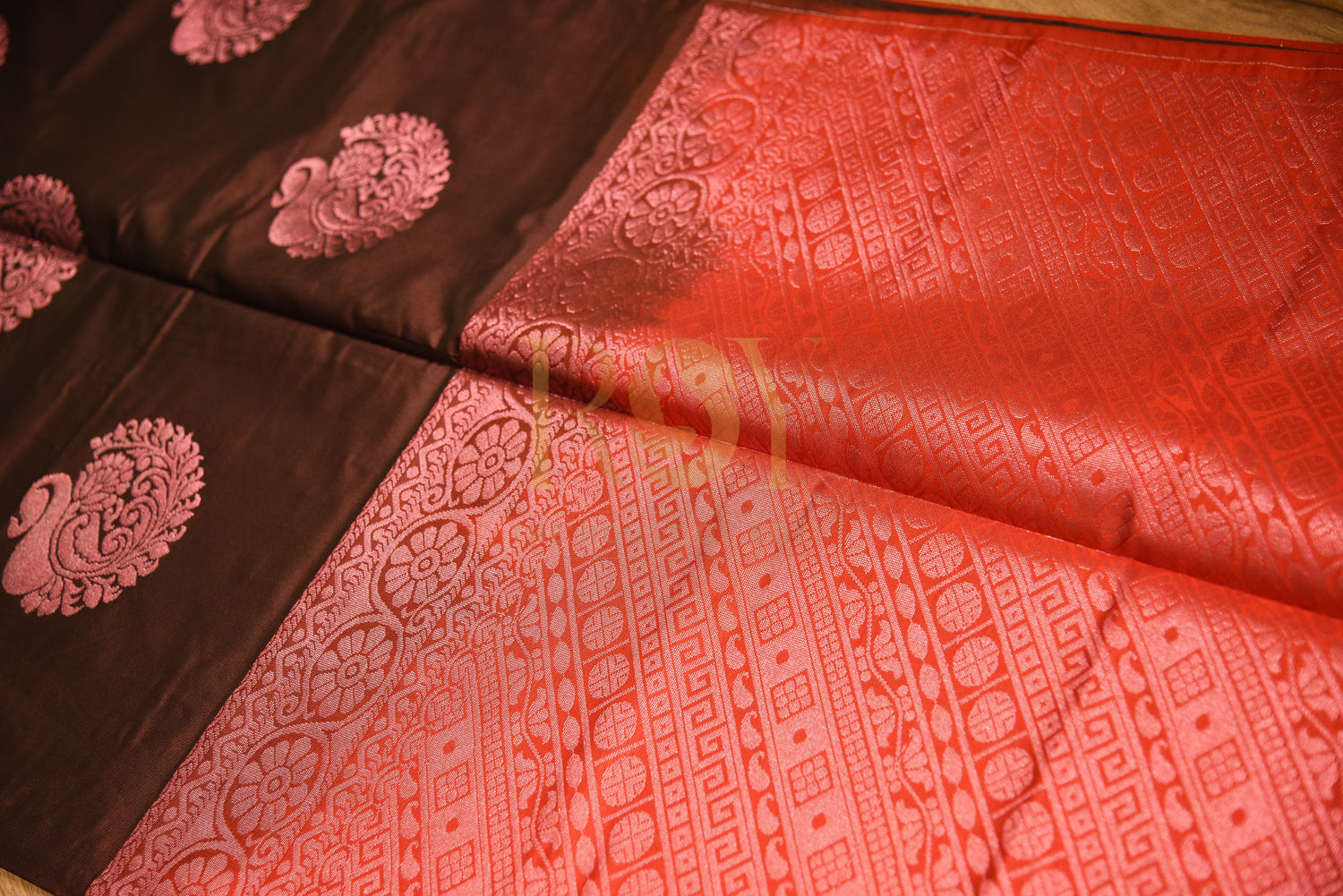 Soft silk saree Fancy burgundy jari motif