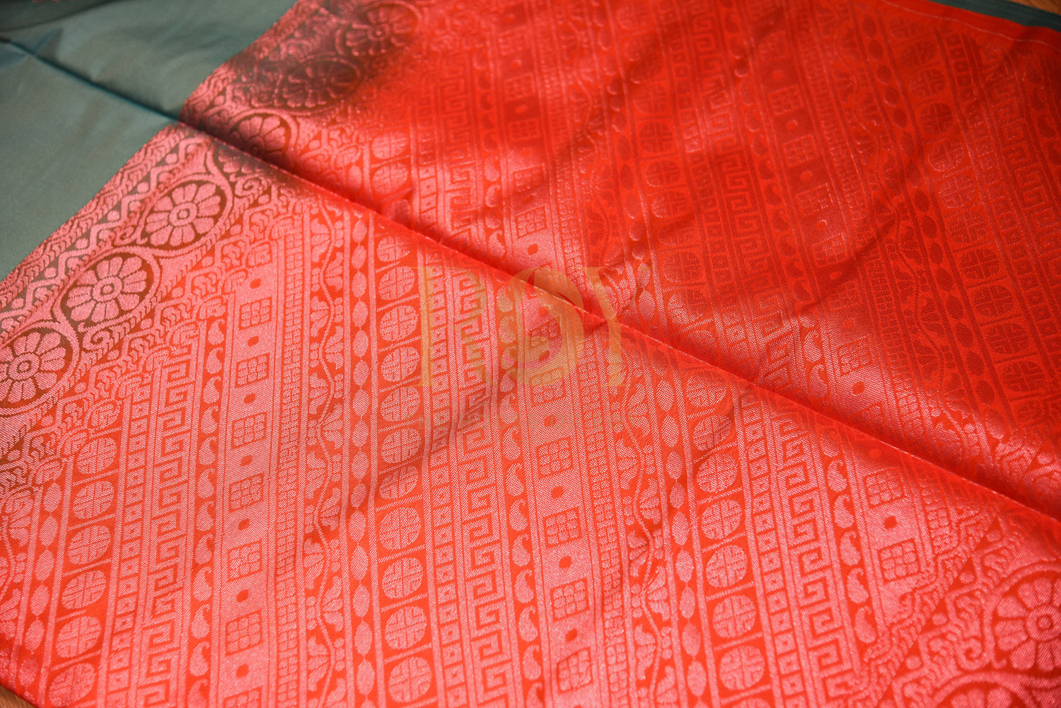 Soft silk saree Fancy peacock jari motif