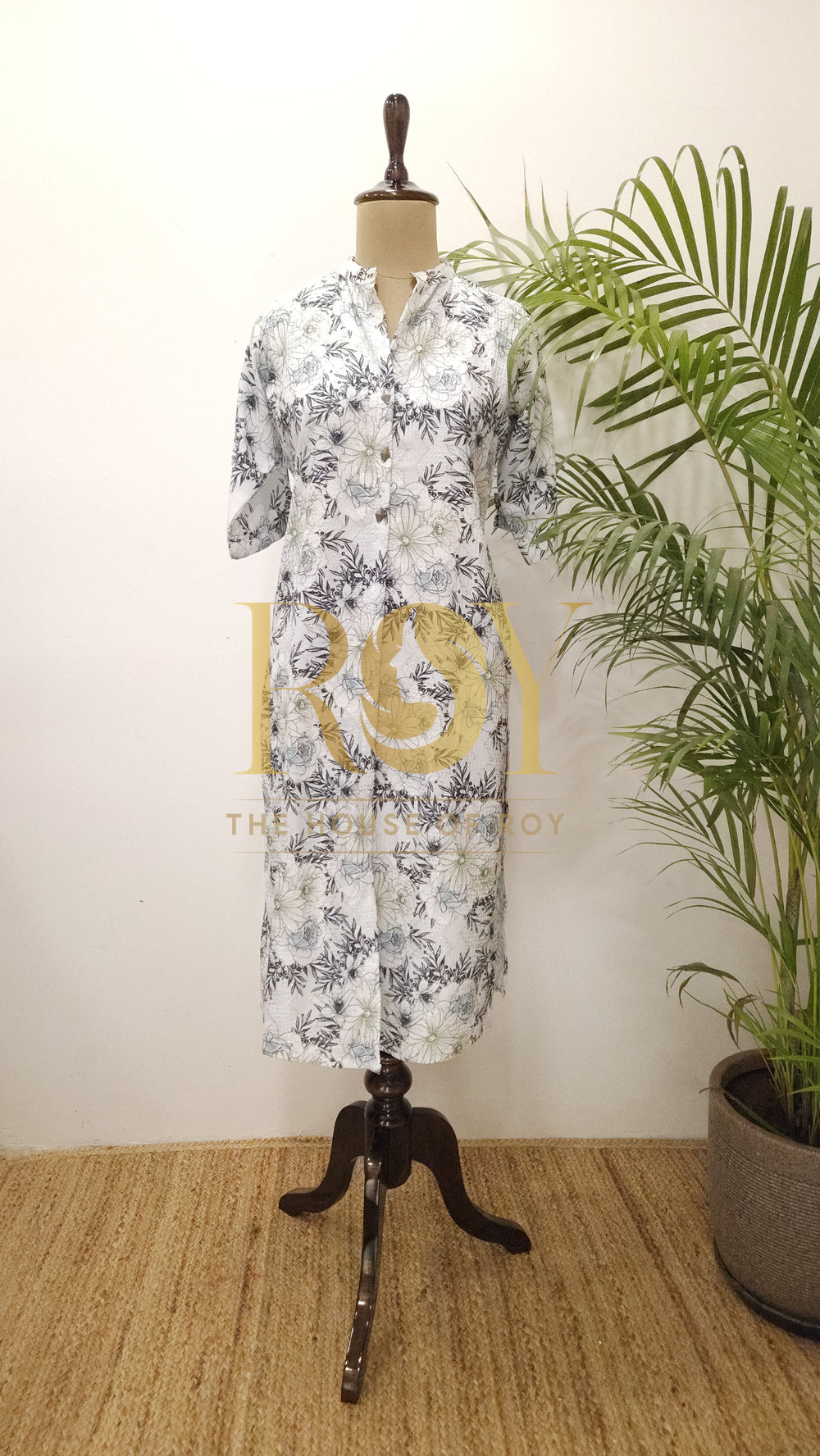 Blue and green floral printed Kurti