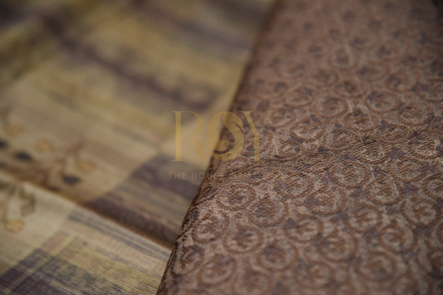 crepe saree in dusty brown colour