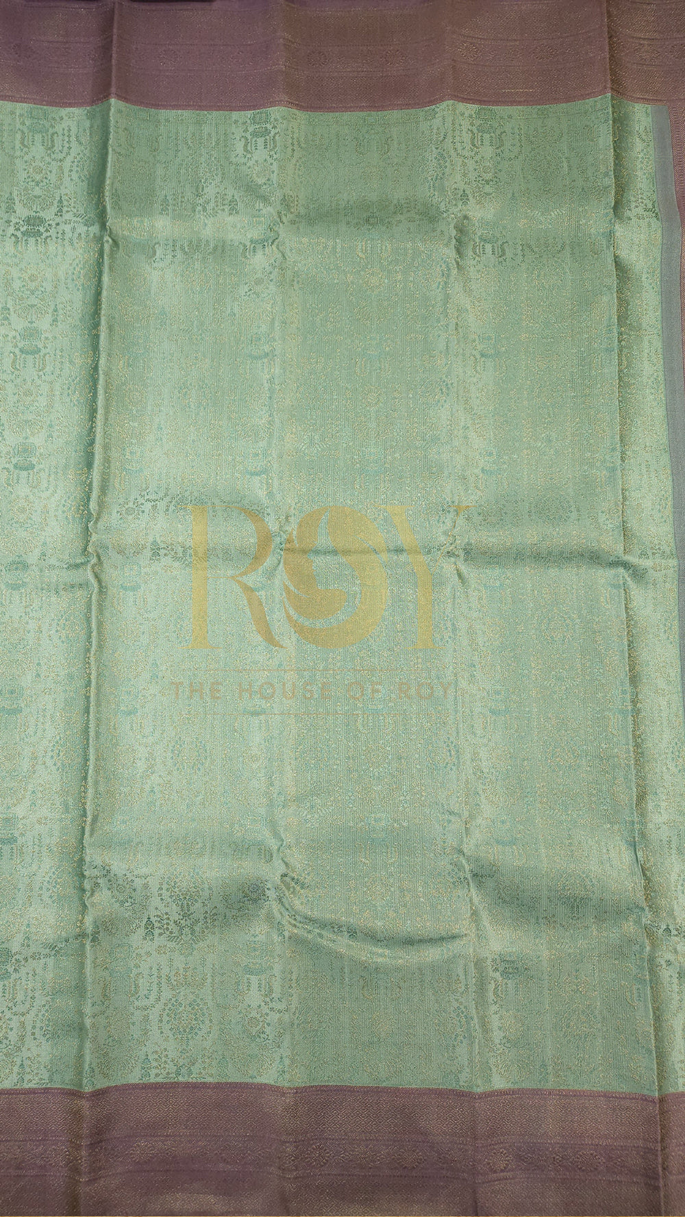 Aquamarine blue kancheepuram pure soft silk saree