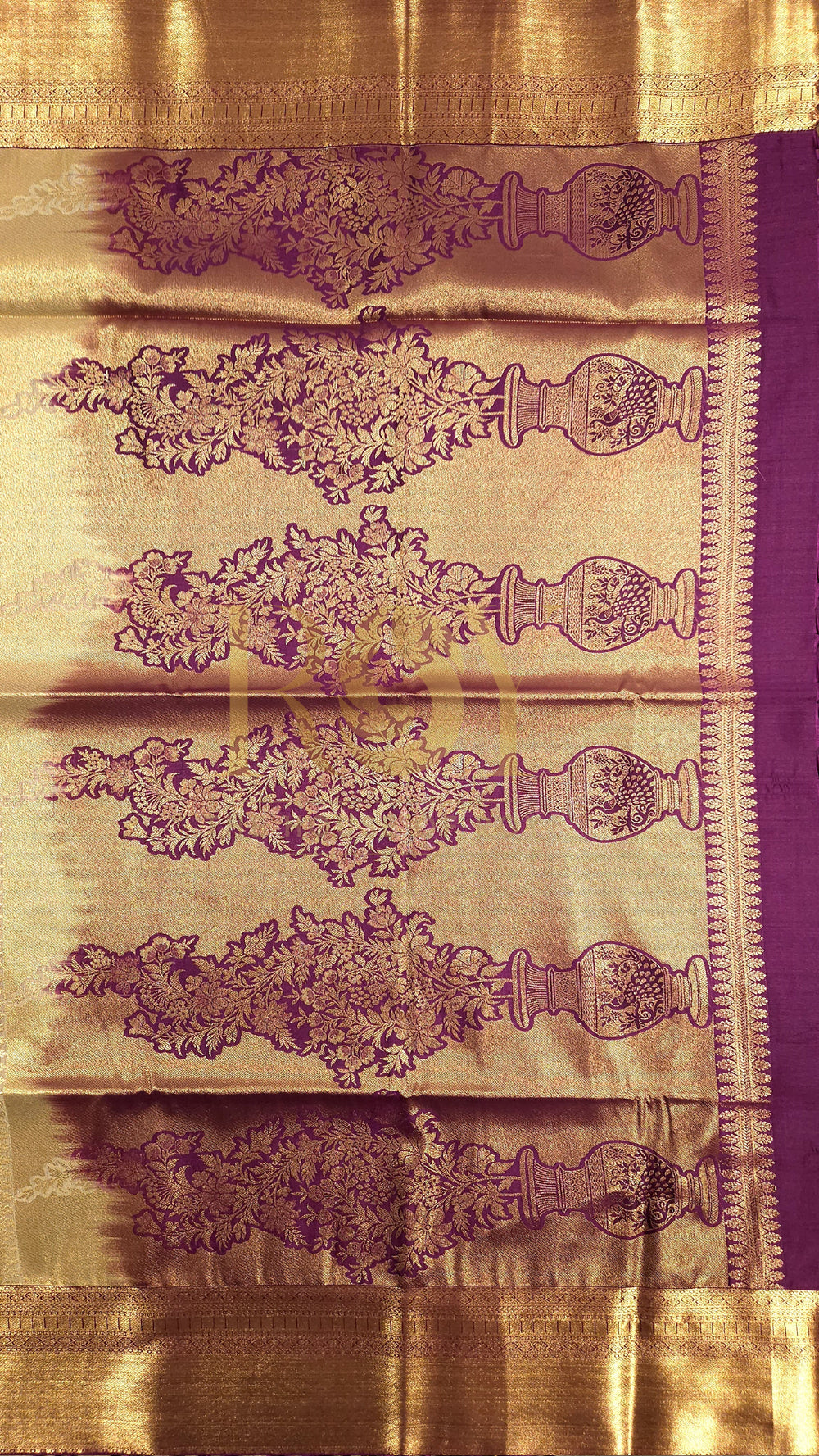 Cream jacquard soft silk