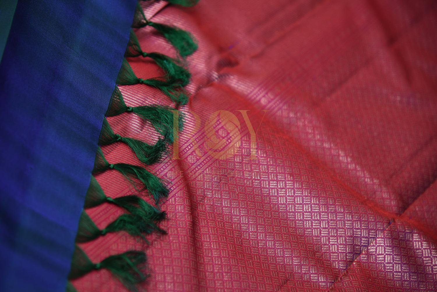 Pure Kanchipuram Silk Saree In Navy Blue