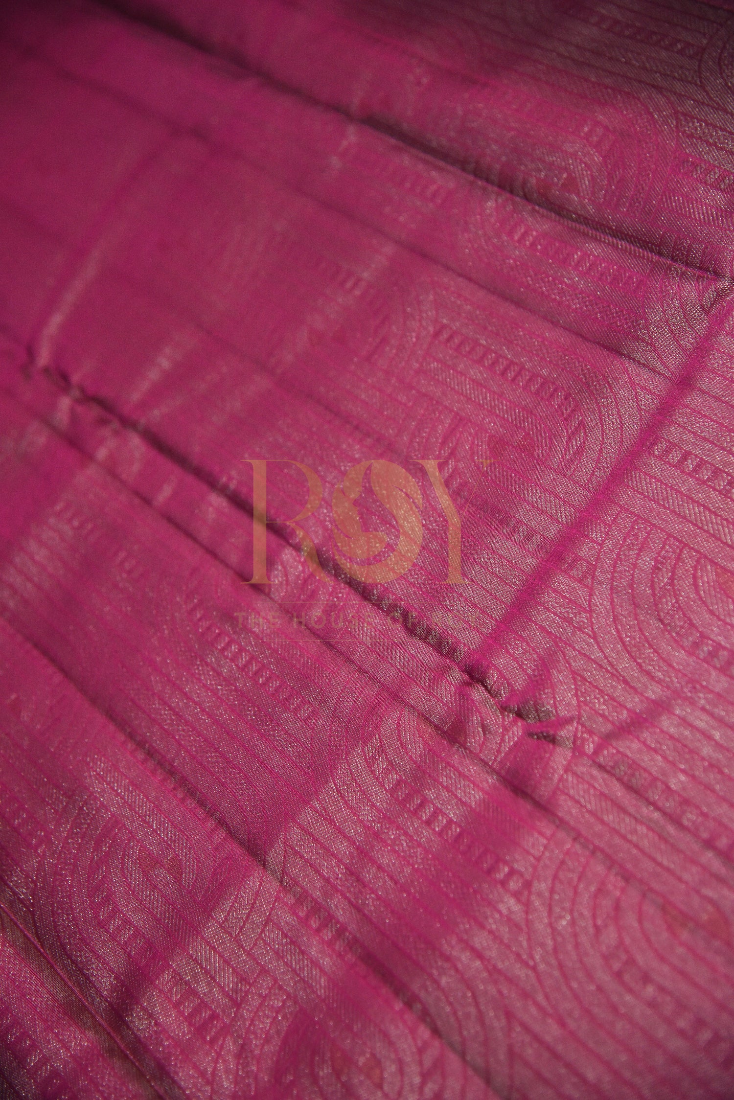 Pure Kancheepuram Silk Saree Champagne Color With Pink Border