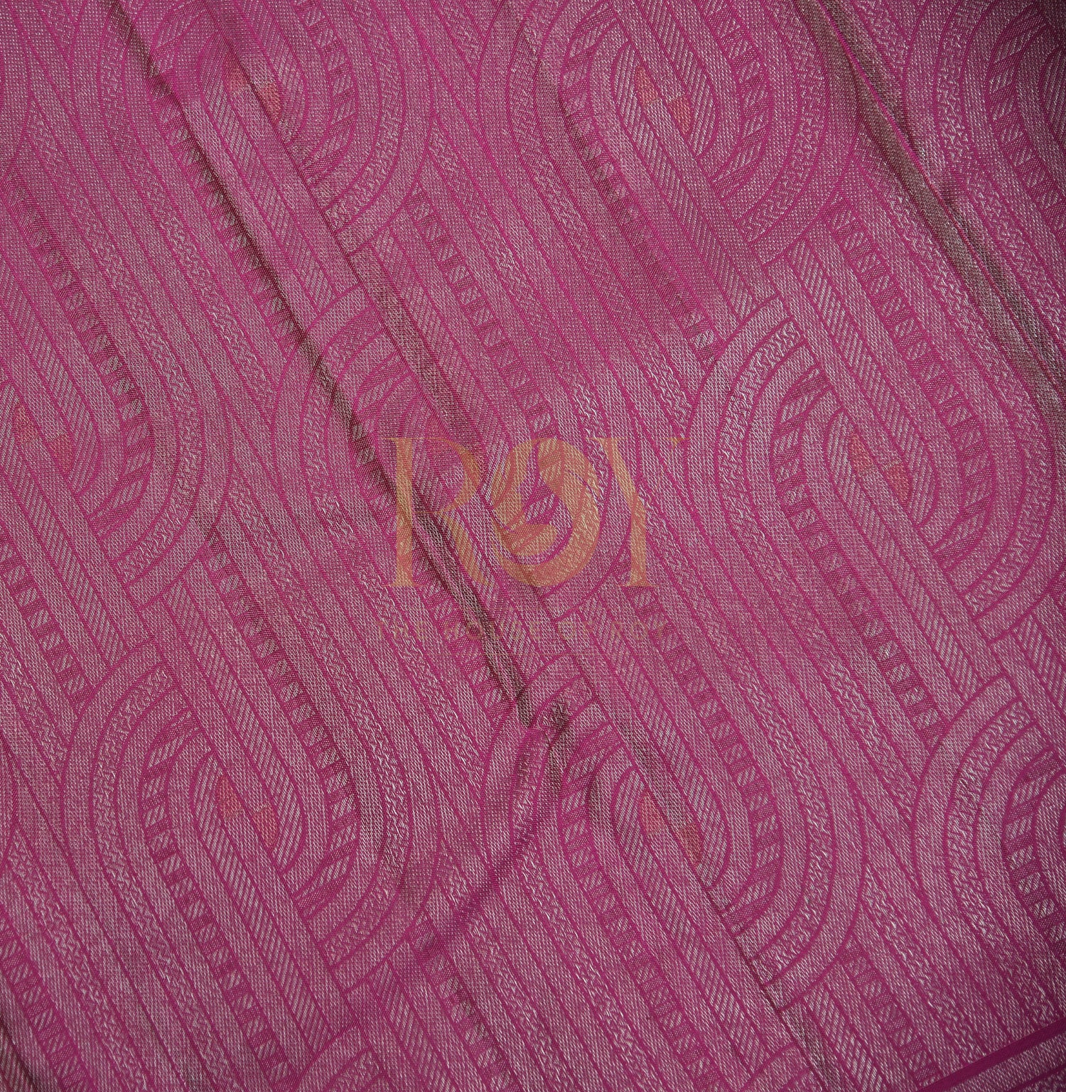 Pure Kancheepuram Silk Saree Champagne Color With Pink Border