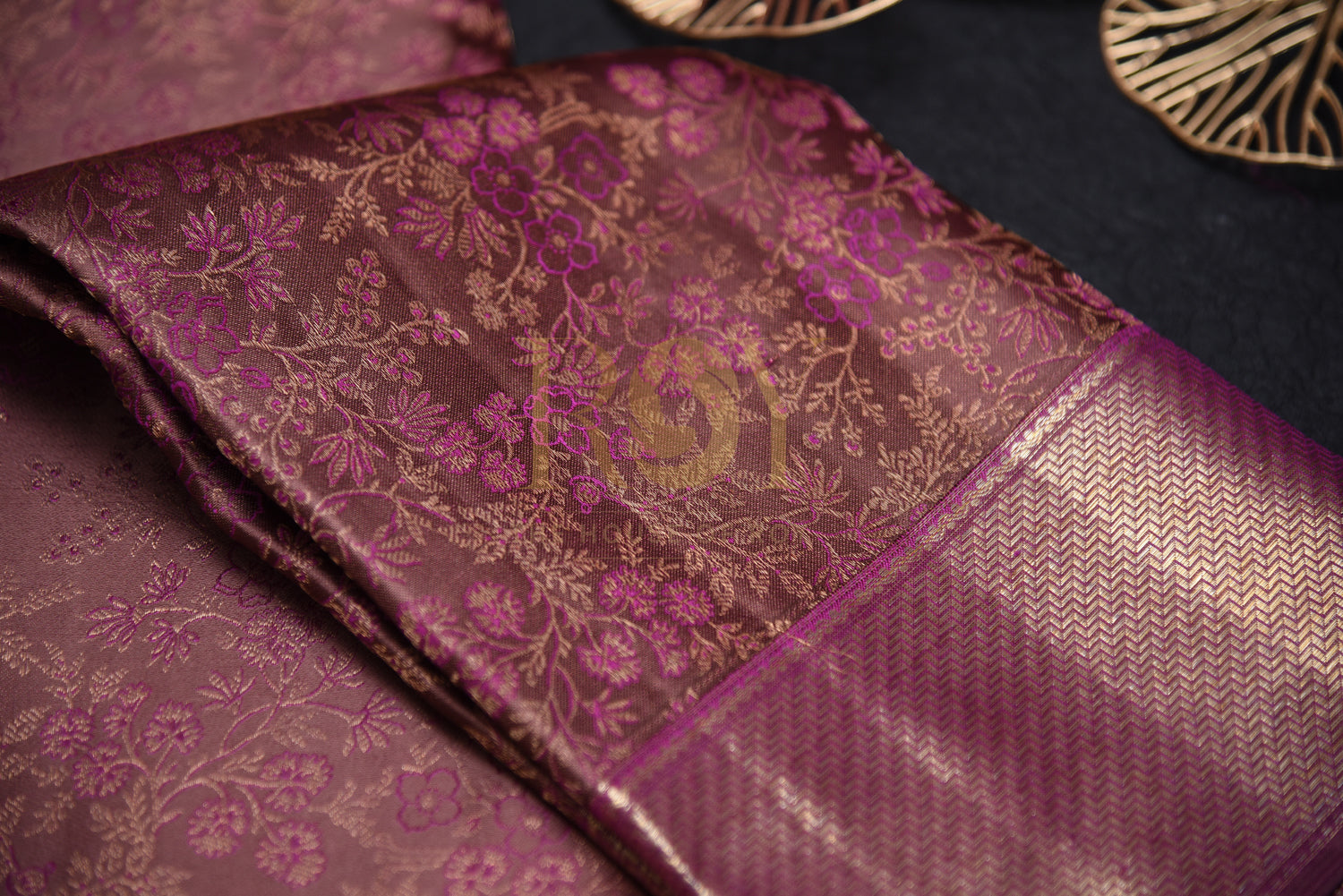 Kancheepuram  burgundy silk  saree