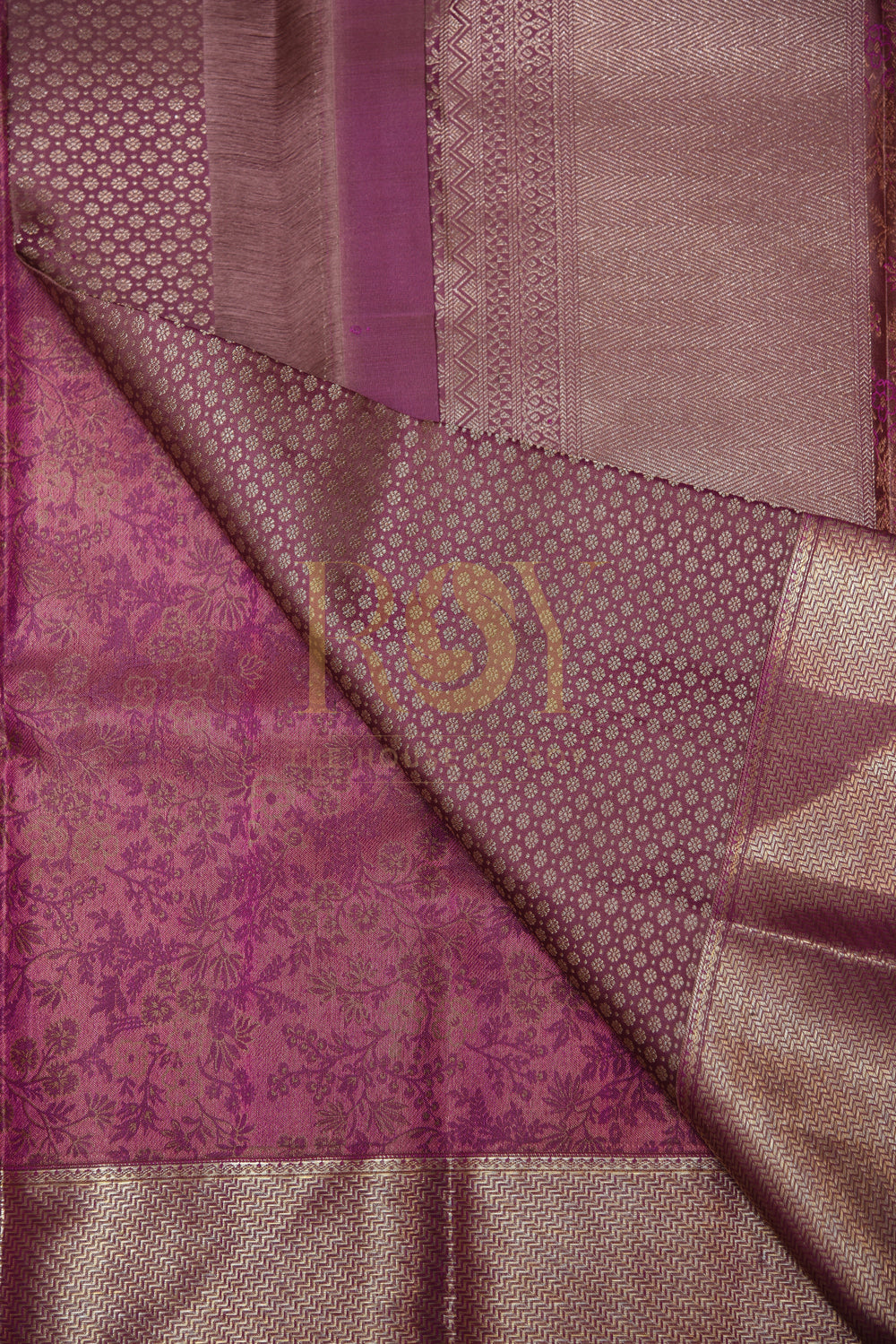 Kancheepuram  burgundy silk  saree