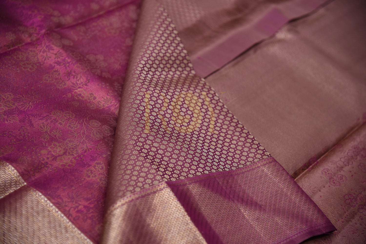 Kancheepuram  burgundy silk  saree