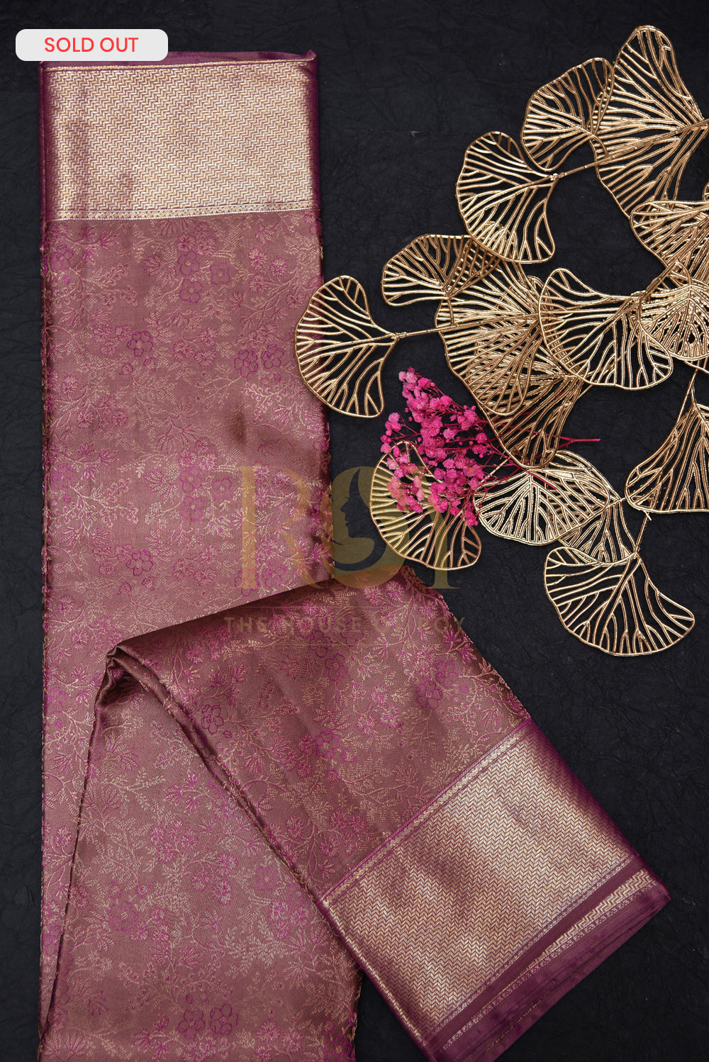 Kancheepuram  burgundy silk  saree