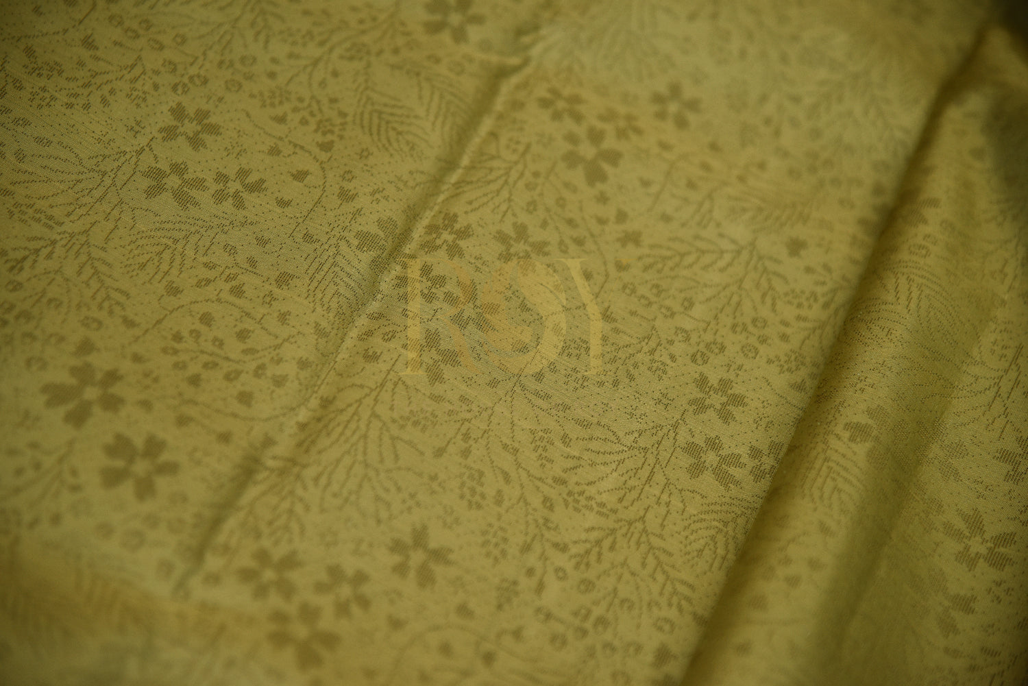 Pure Kancheepuram Silk Saree Olive Green Color