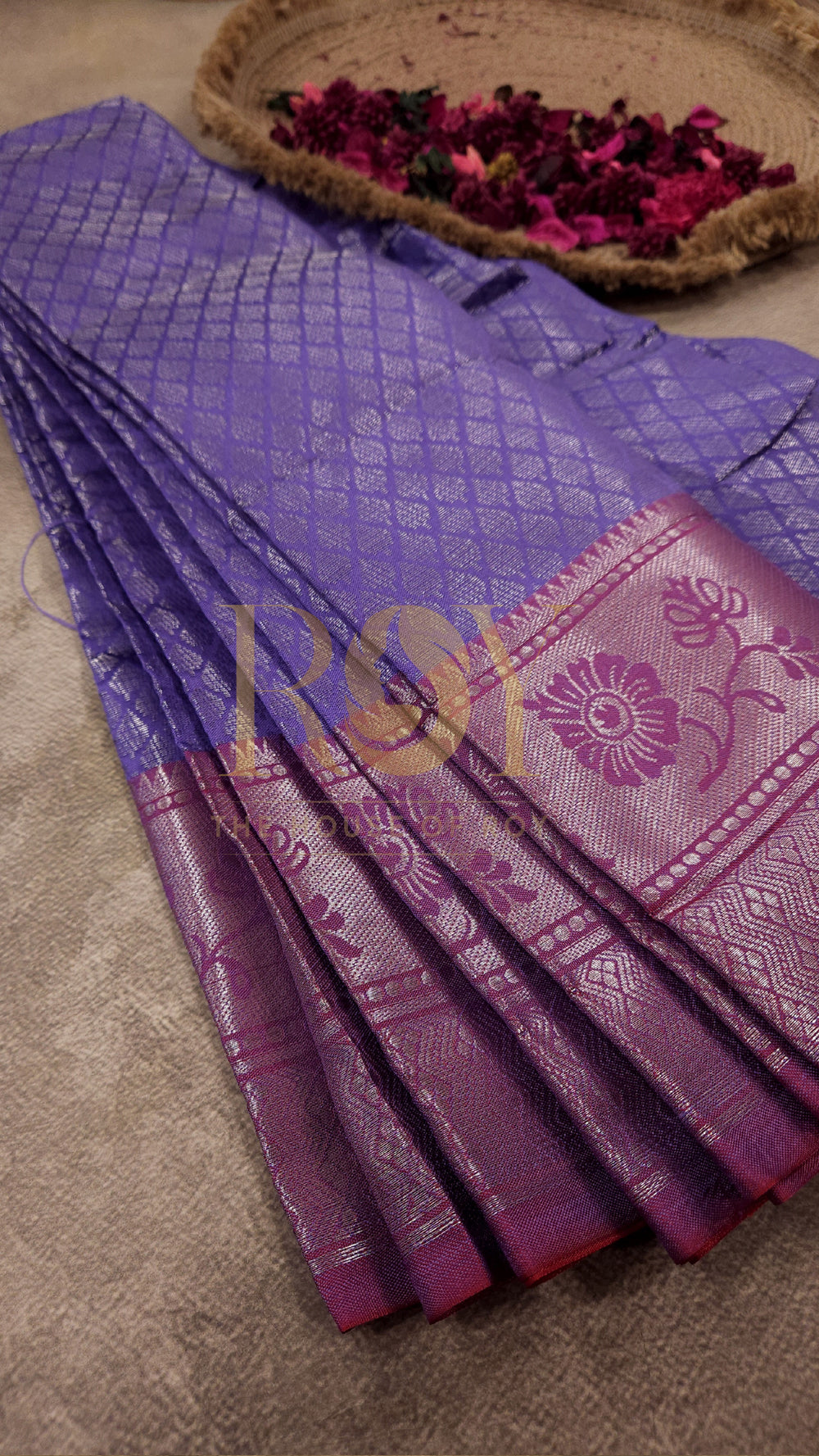 Lavender Mix silk saree