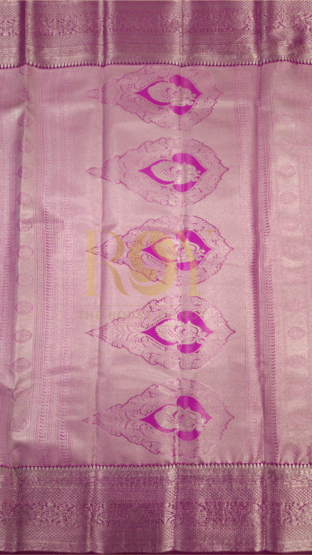 Lavender tissue jacquard silk