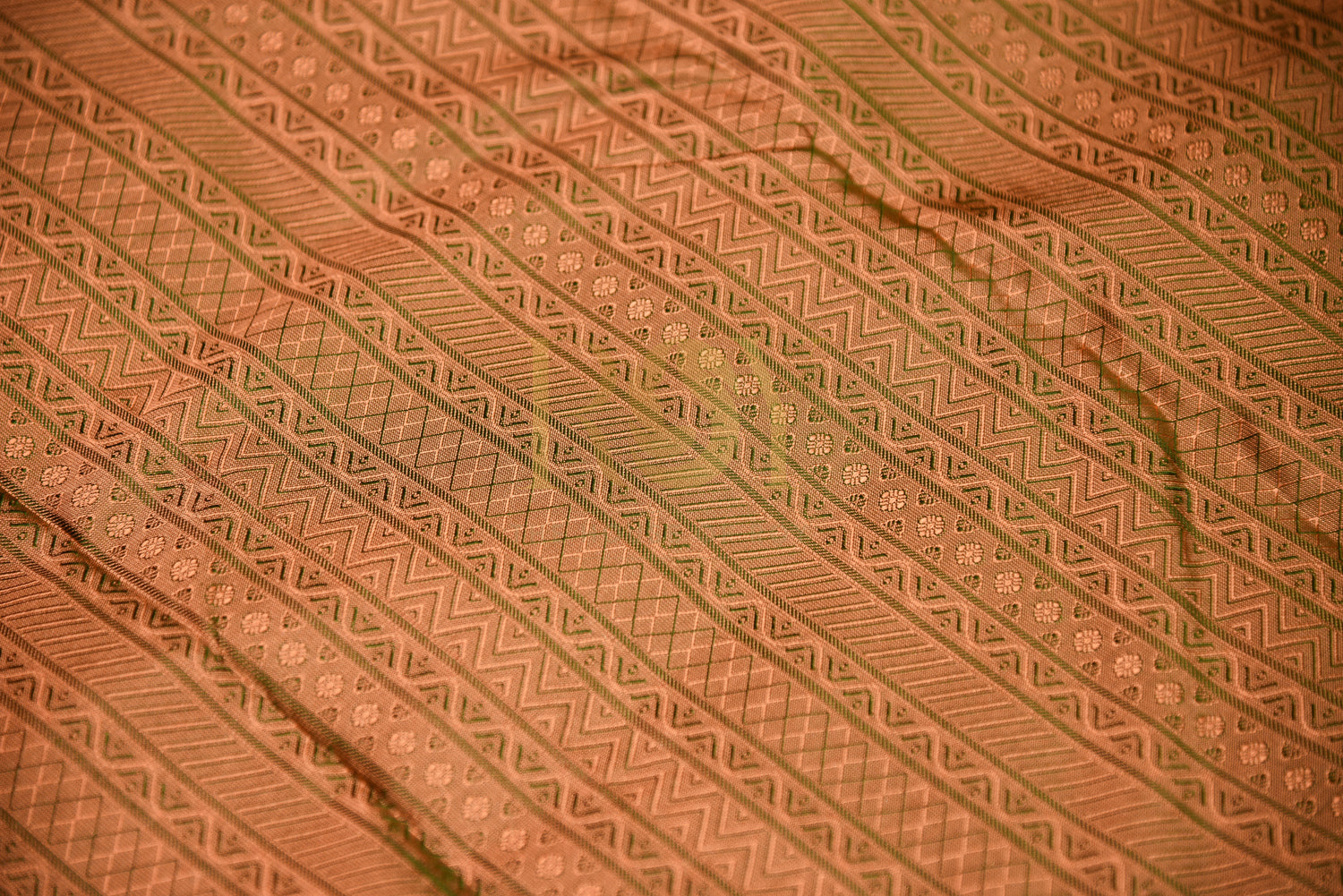 Pure silk saree moss green