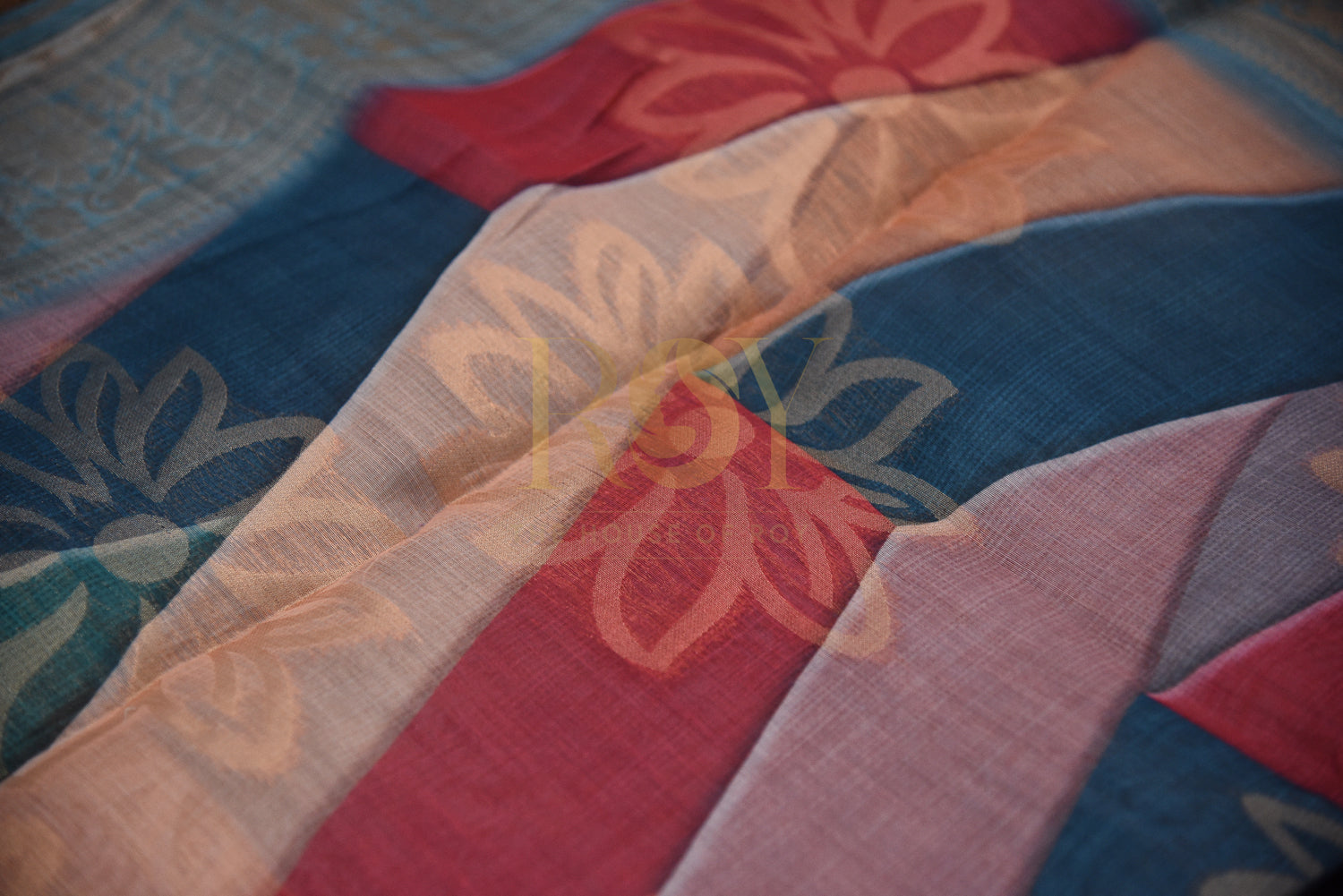 A multicolour saree with abstract print