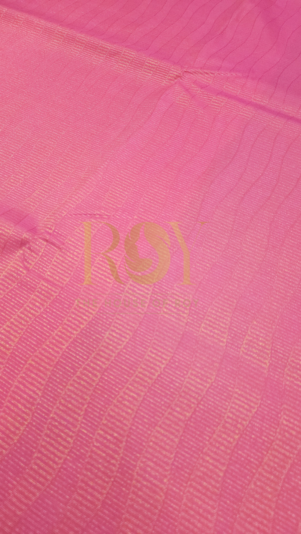 Bright pink Brocade silk saree