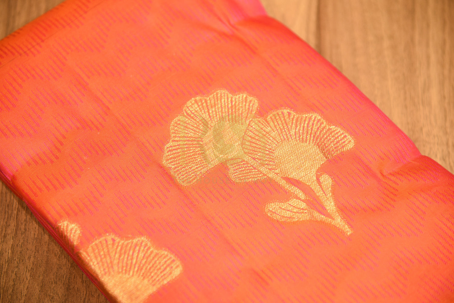 Pure soft silk Orangish Pink