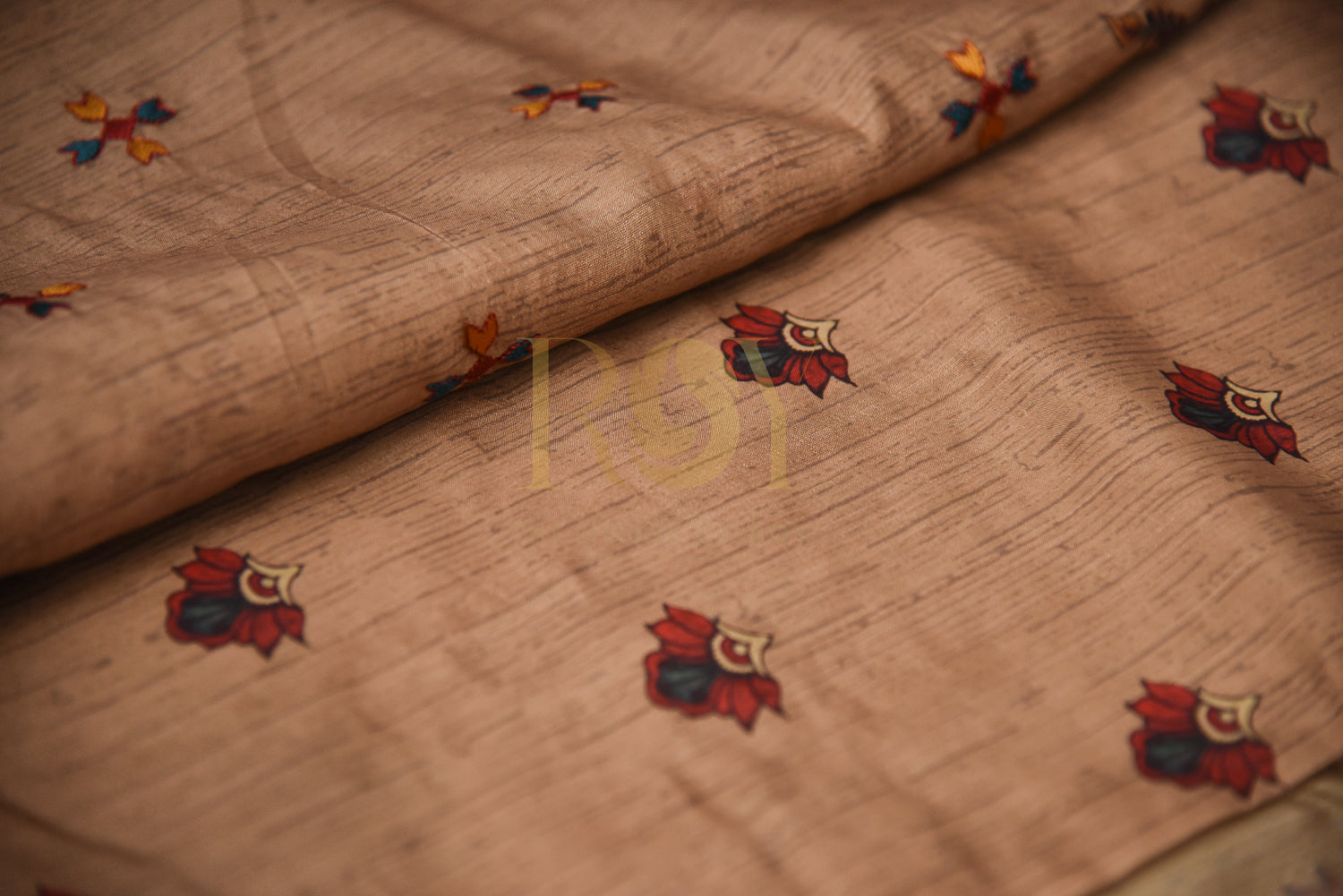 Peacock raw silk saree