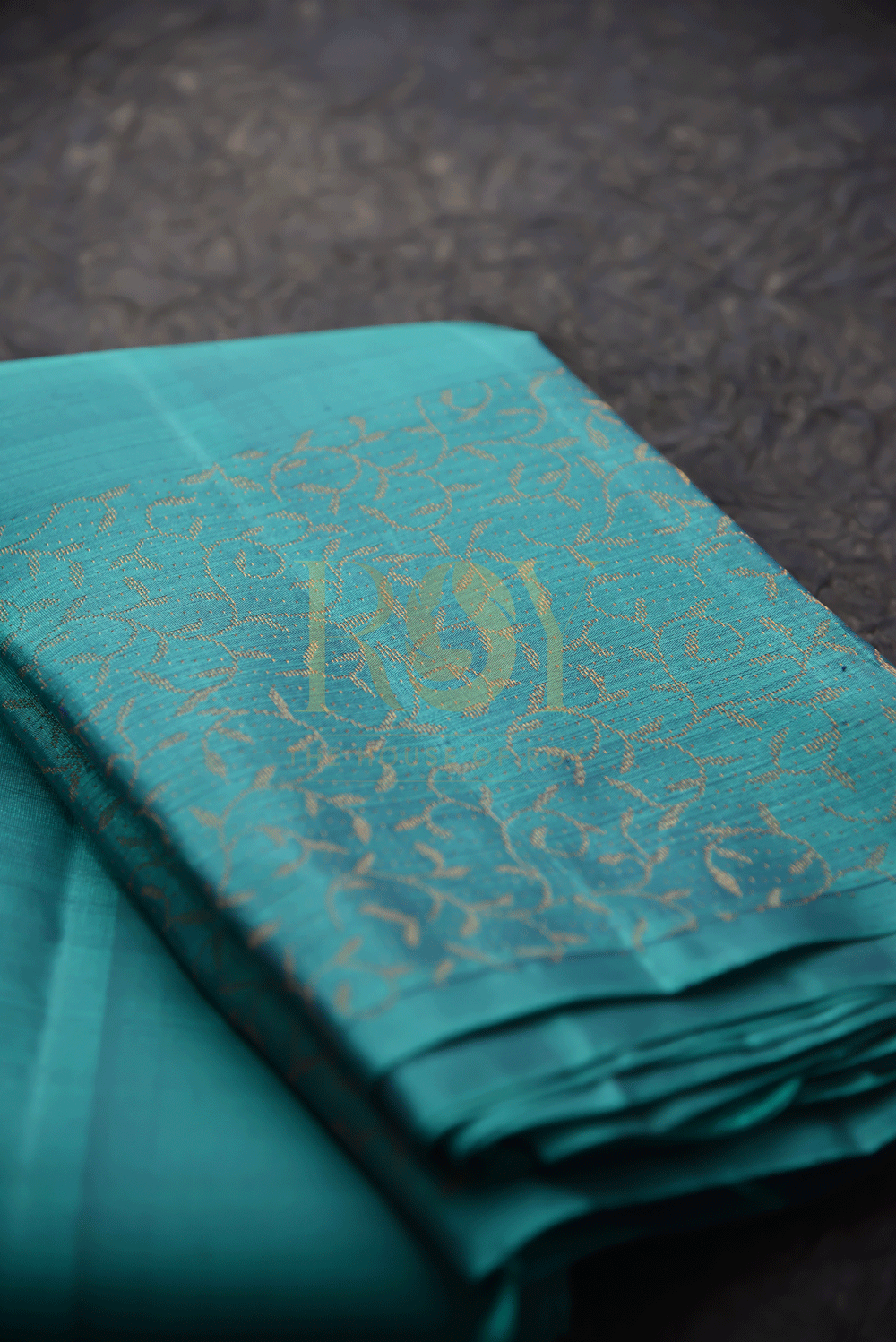 Silk Peacock blue green Saree