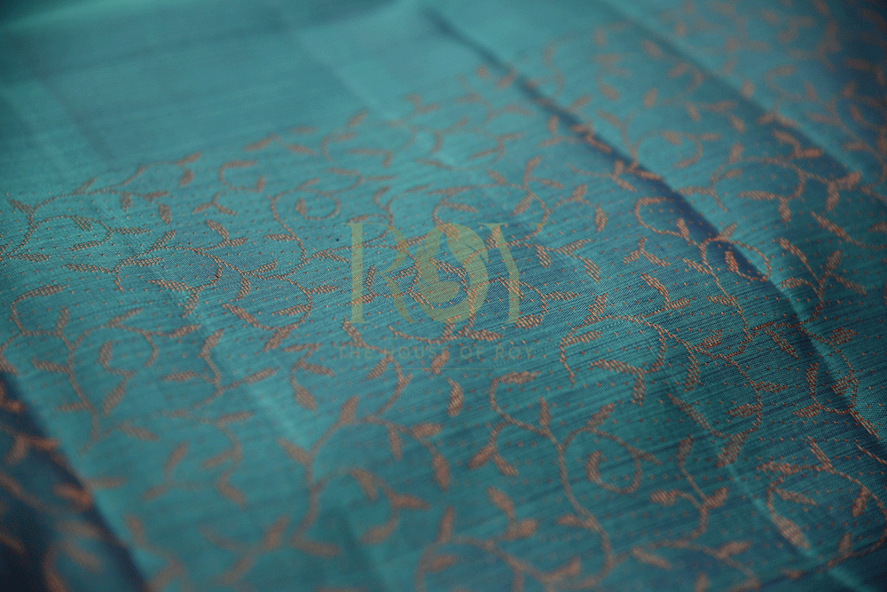 Silk Peacock blue green Saree