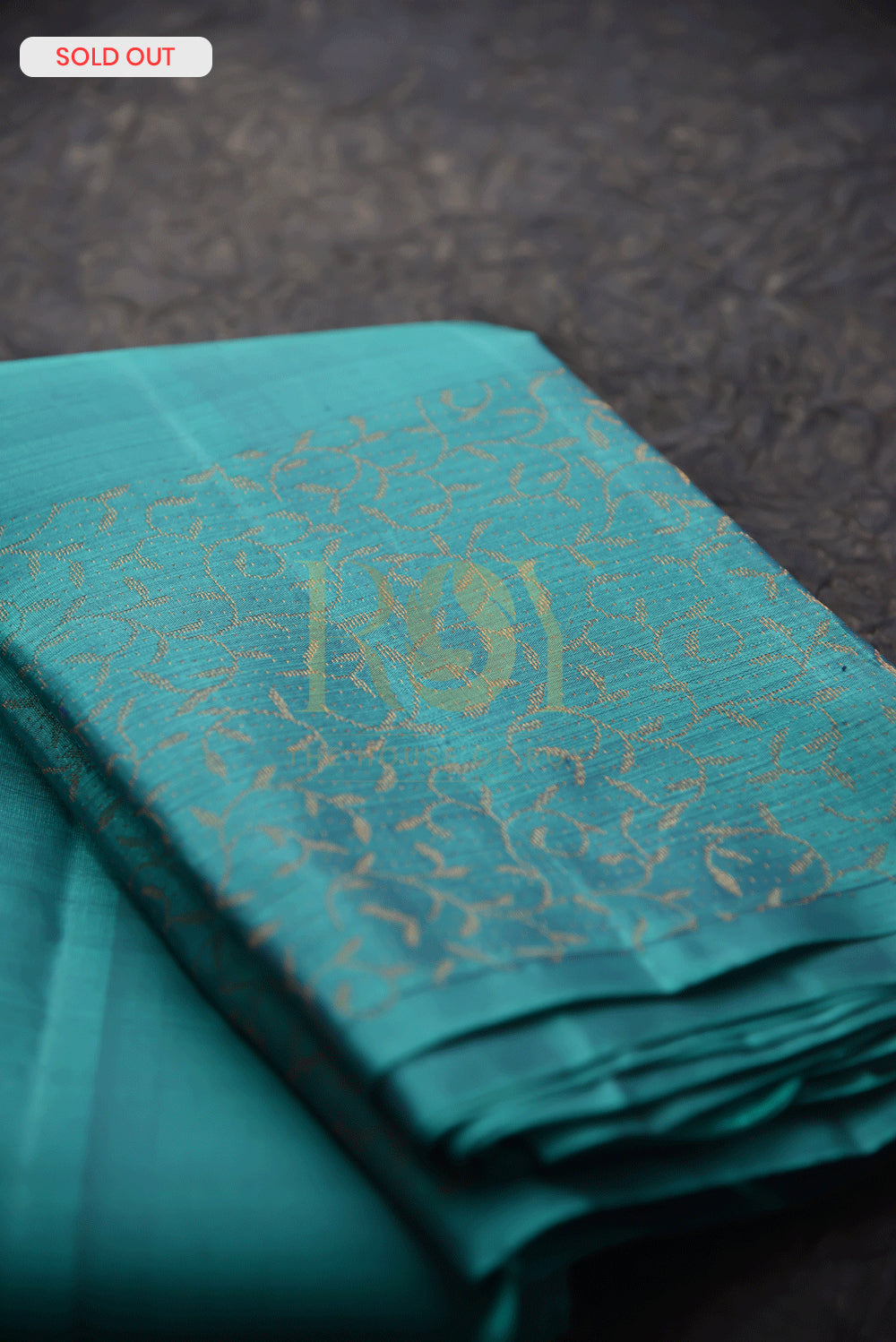 Silk Peacock blue green Saree