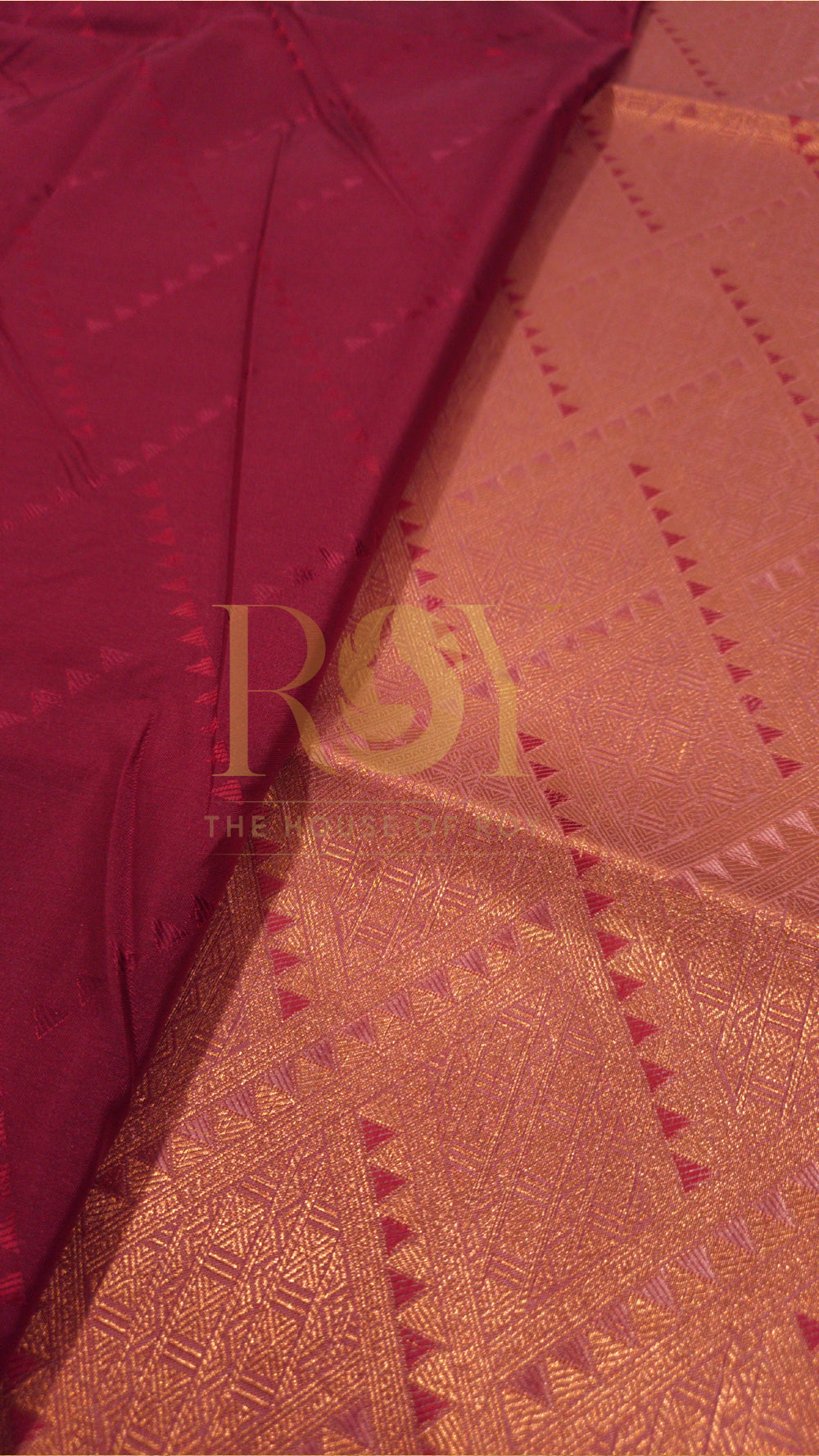 Pink abstract jacquard soft silk