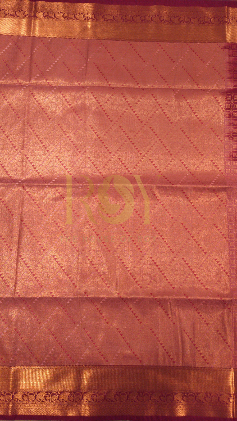 Pink abstract jacquard soft silk