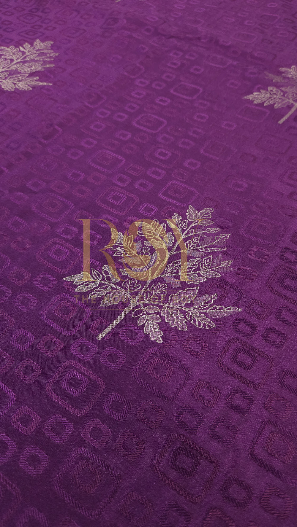 Jamun embossed soft silk