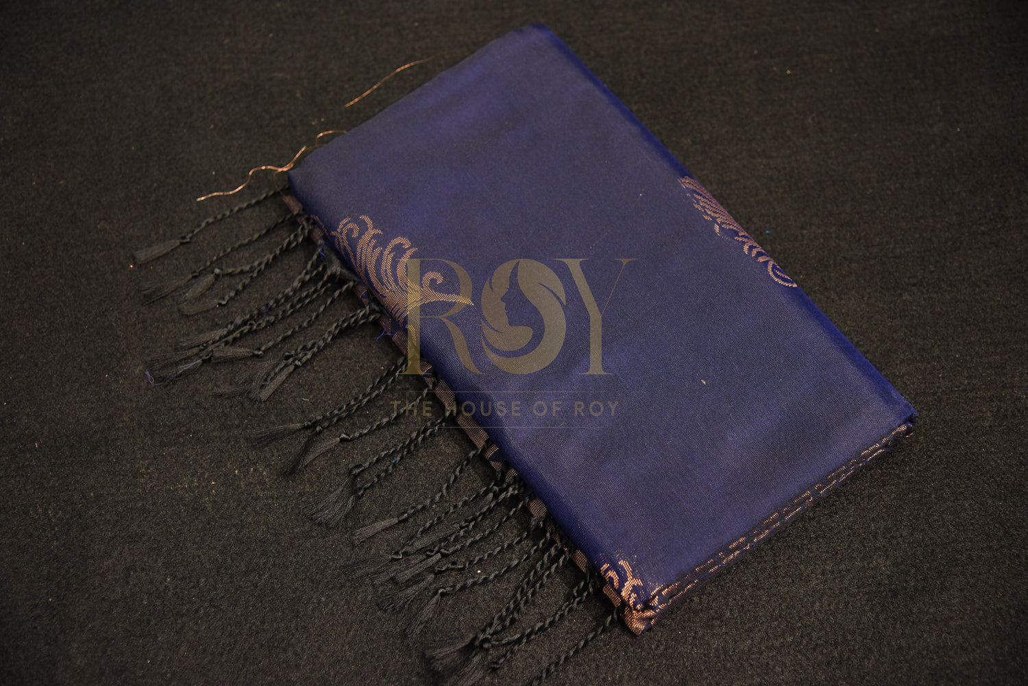 Soft silk saree navy blue