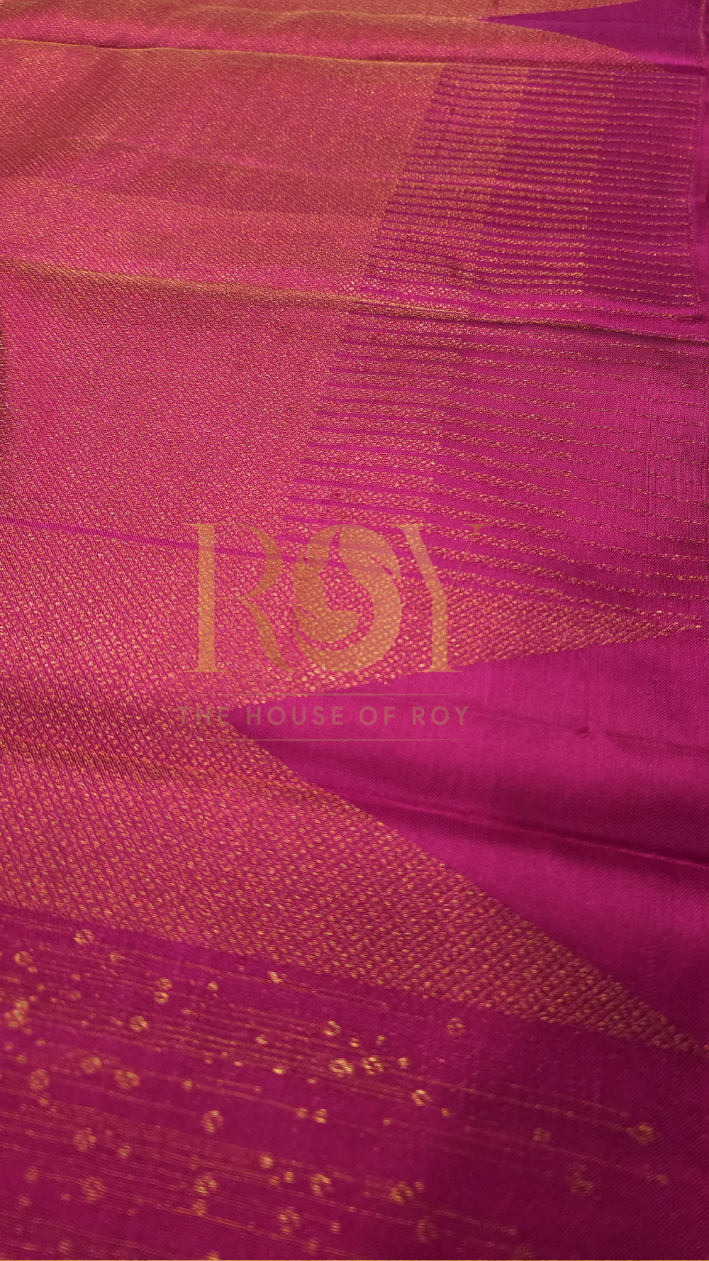 Rani pink soft pure Kancheepuram silk saree