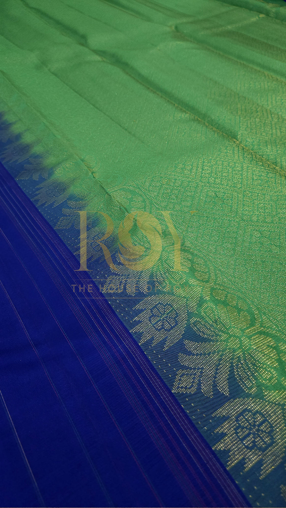 Royal blue soft silk